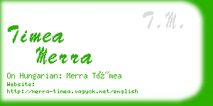 timea merra business card